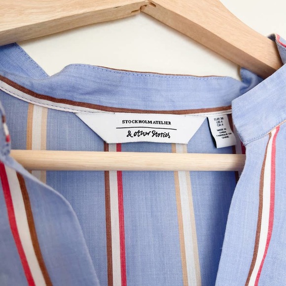 & Other Stories Striped Lyocell Shirt Dress - Picture 7 of 10